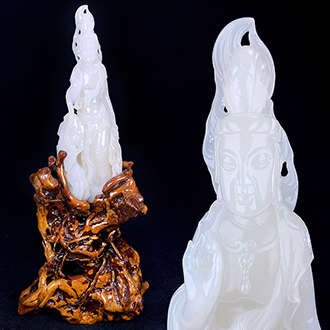 新疆和田玉 精品 觀音擺件
